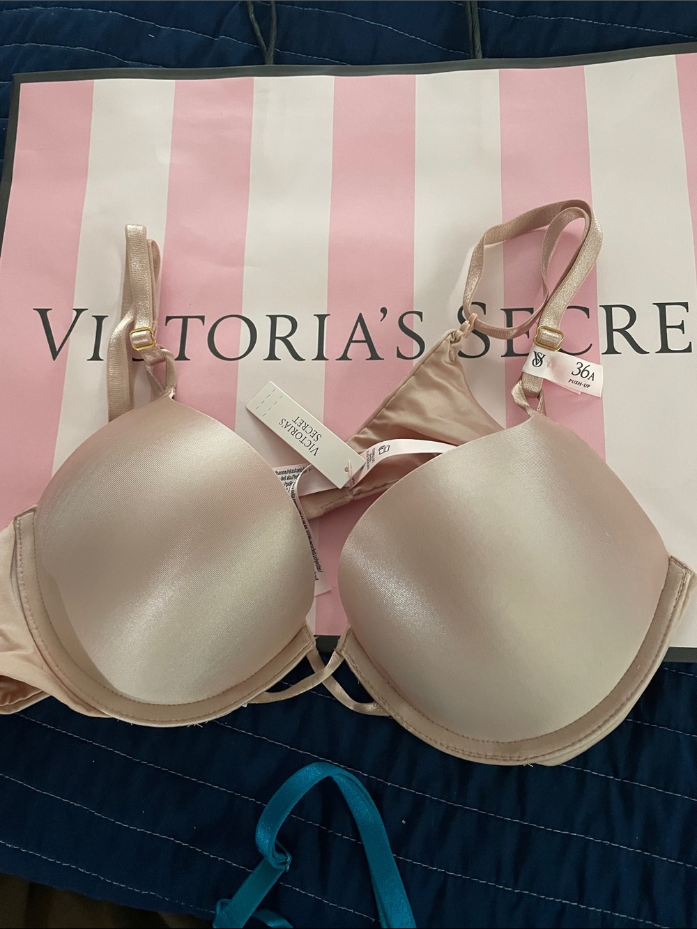 Victoria's Secret Satin Light Pink Push-Up Bra